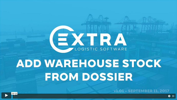 Add warehouse Stock from dossier